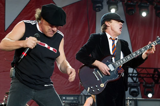Brian Johnson and Angus Young Brian Johnson and Angus Young