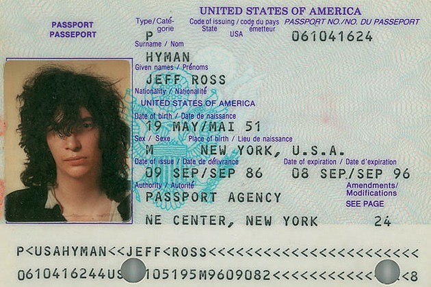 Joey Ramone Passport Joey Ramone Passport