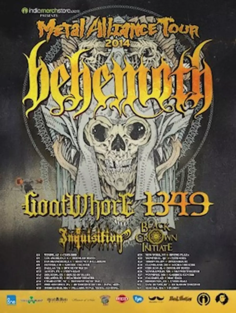 Behemoth, Goatwhore, 1349, Inquisition + More Confirmed for 2014 Metal Alliance Tour