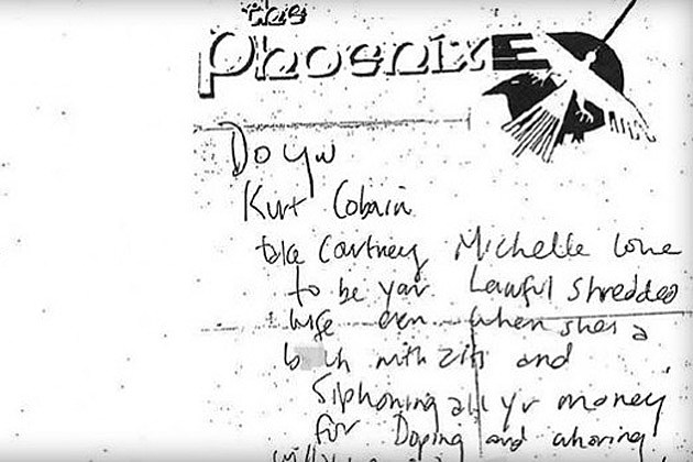 Kurt Cobain note