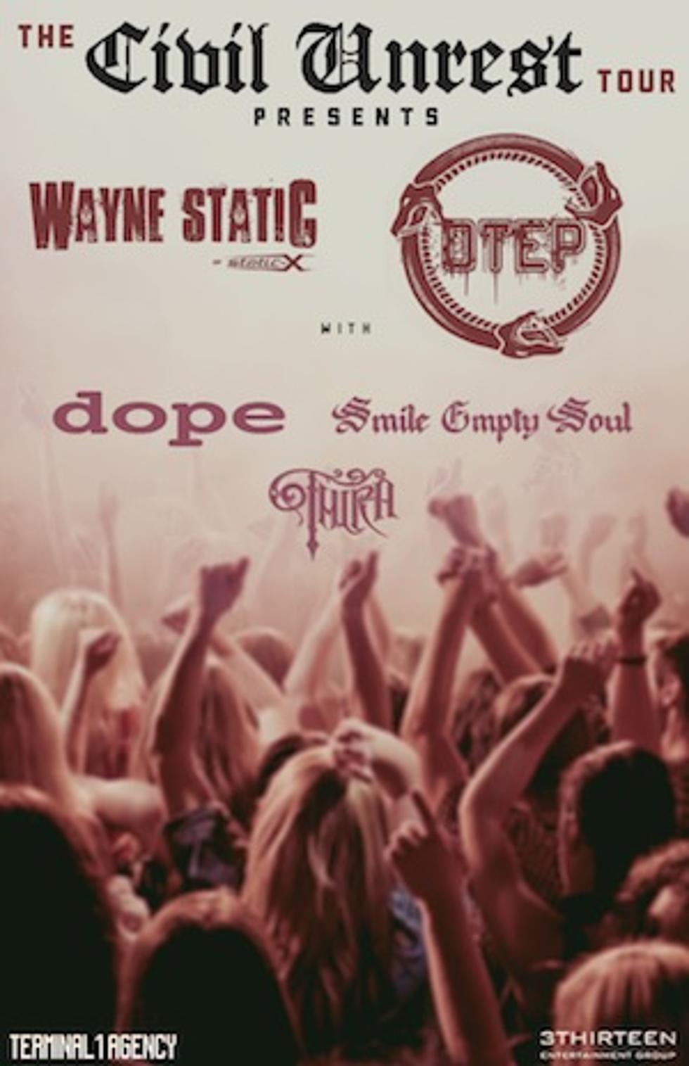 Wayne Static, Smile Empty Soul, Otep and Dope Head Up 2014 &#8216;Civil Unrest Tour&#8217;