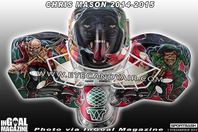 Chris Mason's Eddie Inspired Hockey Mask Chris Mason's Eddie Inspired Hockey Mask