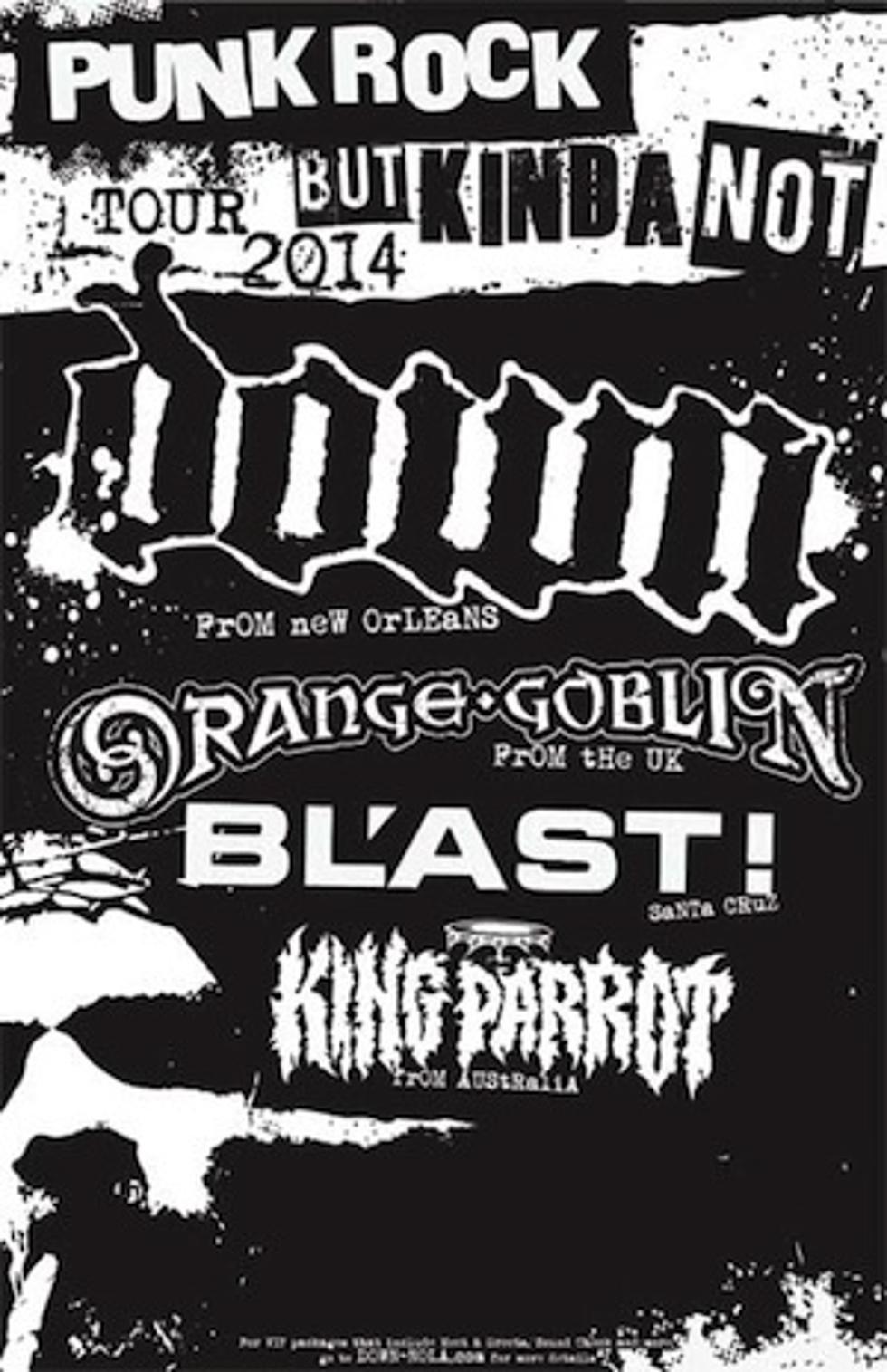 Down Book December 2014 Dates With Orange Goblin, BL&#8217;AST + King Parrot