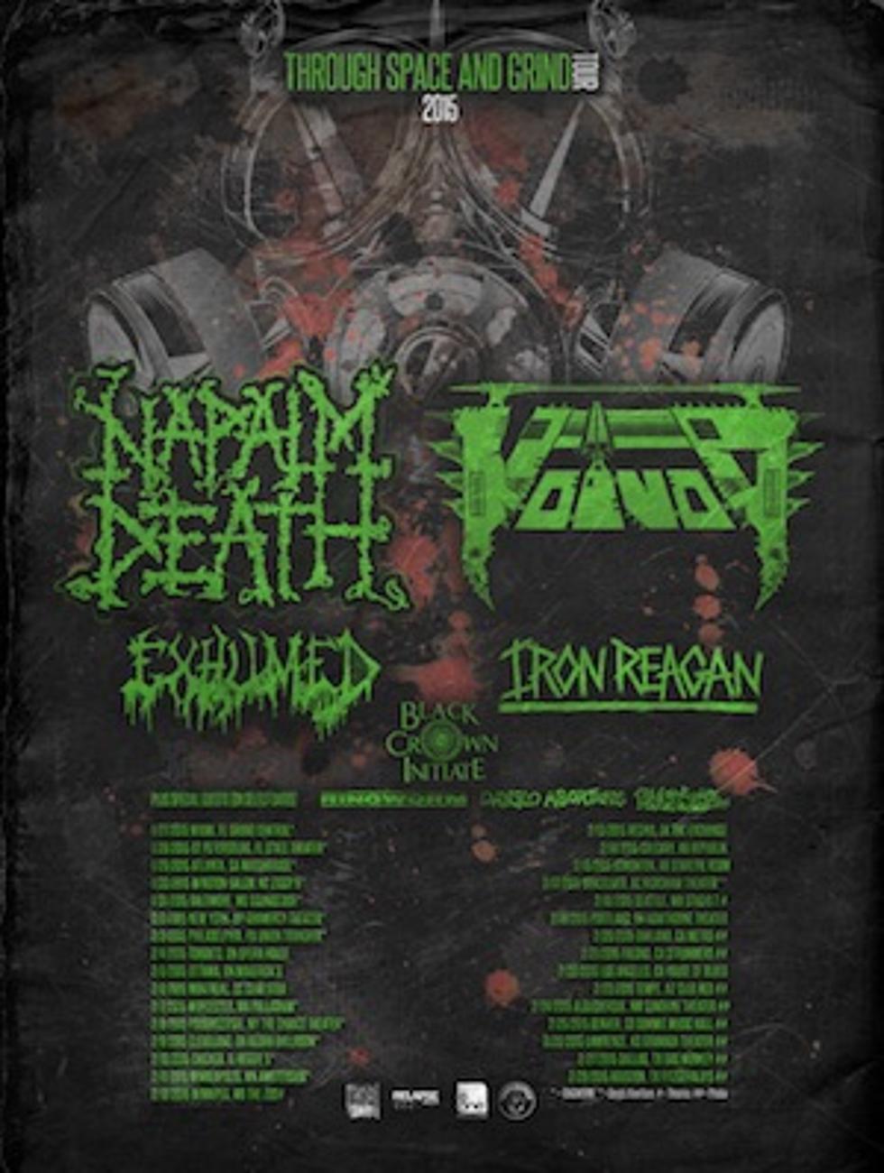 Napalm Death and Voivod Announce 2015 North American Tour With Exhumed, Iron Reagan + More