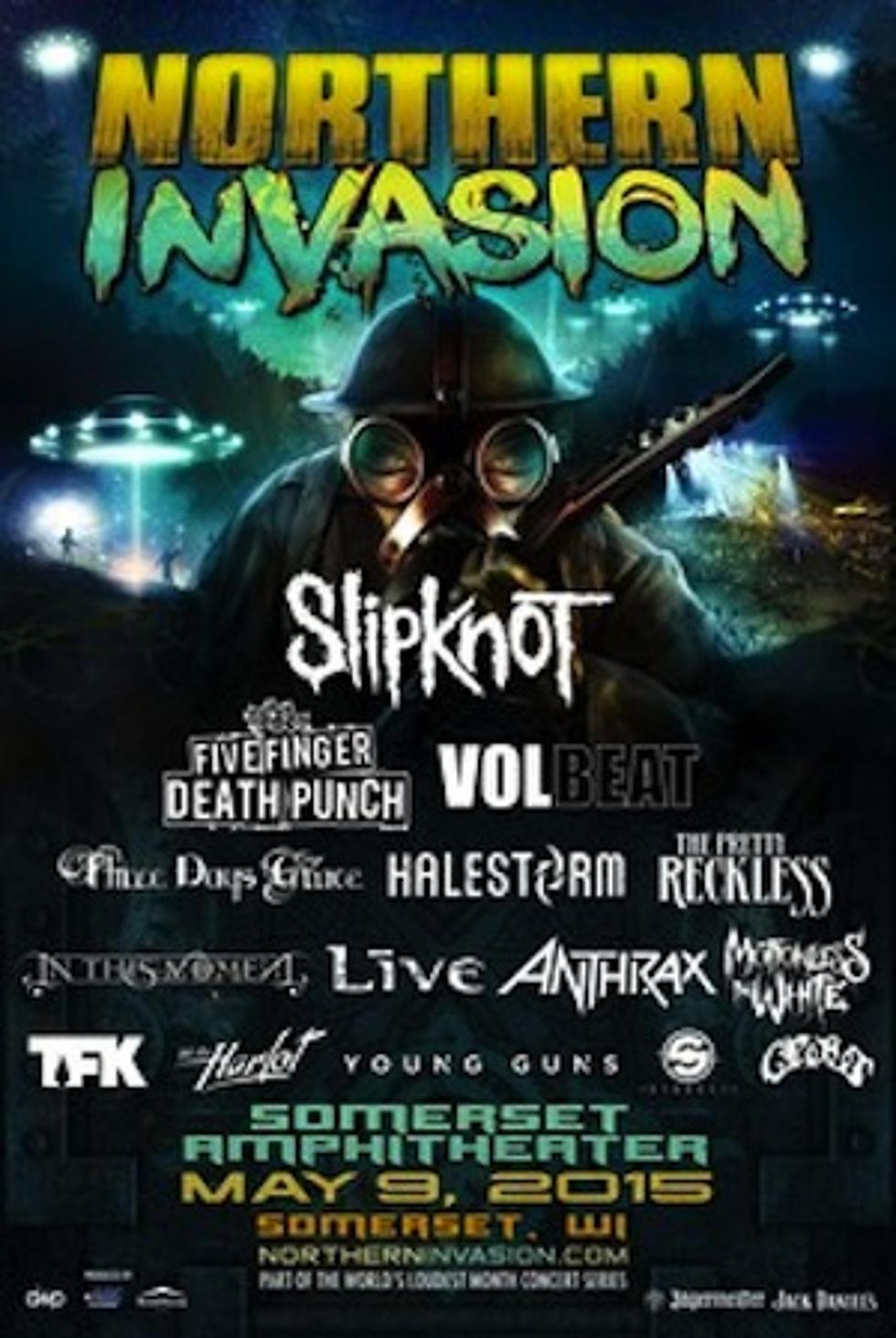 Slipknot, Five Finger Death Punch + Volbeat Lead 2015 Northern Invasion