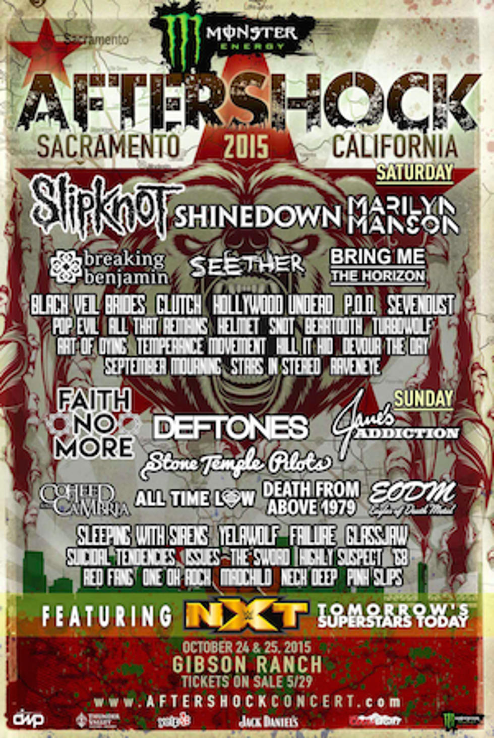 2015 Aftershock Festival: Slipknot, Deftones, Faith No More, Shinedown, Marilyn Manson + More