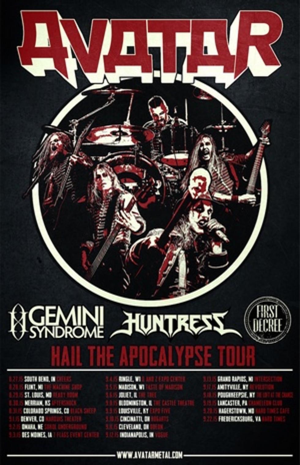 Avatar Announce U.S. Tour With Huntress, Gemini Syndrome and First Decree