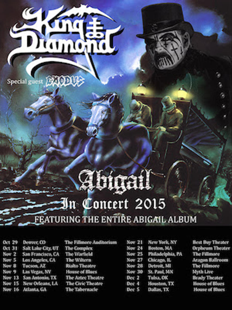 King Diamond to Perform &#8216;Abigail&#8217; Album in Full on Fall 2015 Tour With Exodus