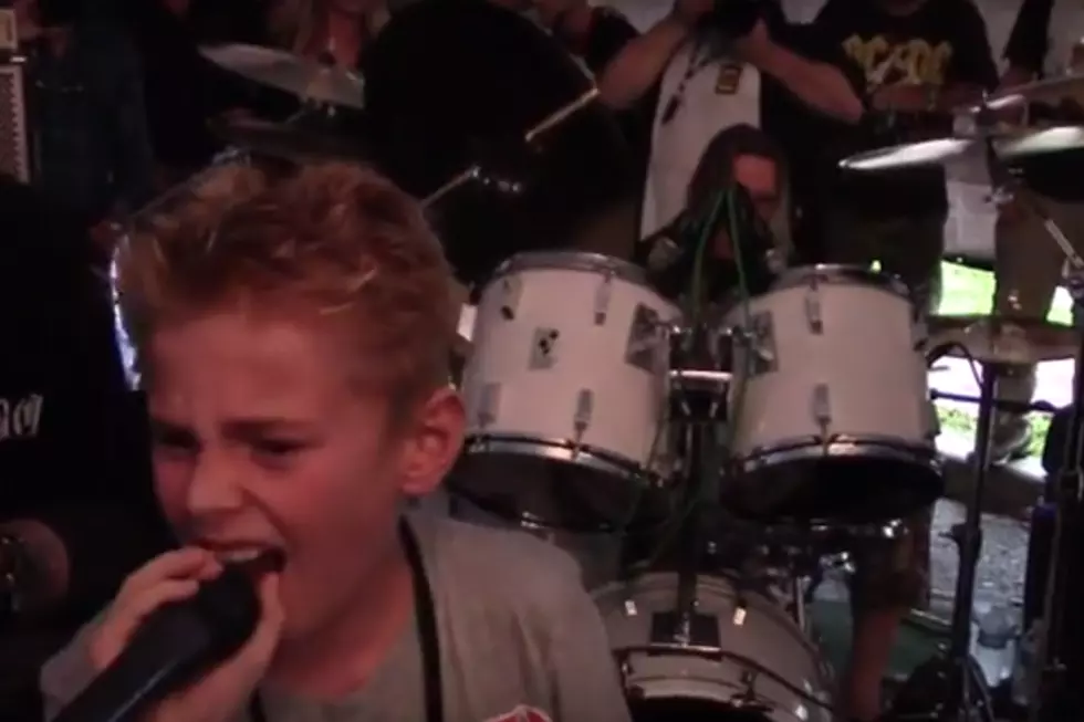 Iron Maiden's Nicko McBrain Jams With 10-Year-Old Singer