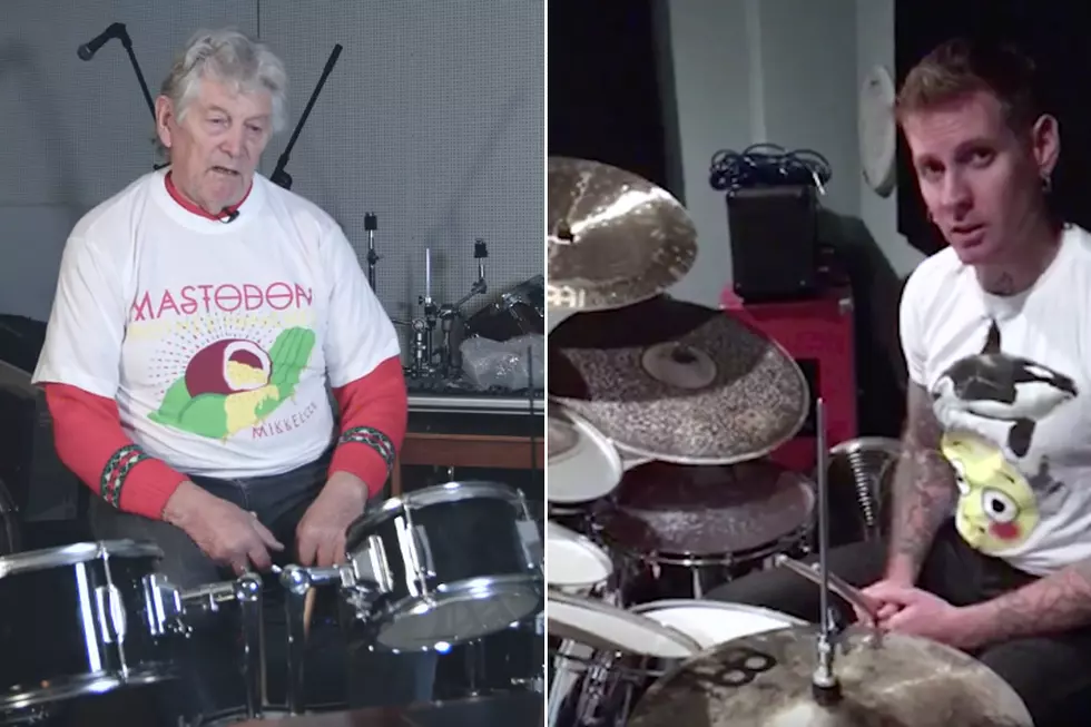 Brann Dailor Gives Contentious Drum Lesson to Elderly Man