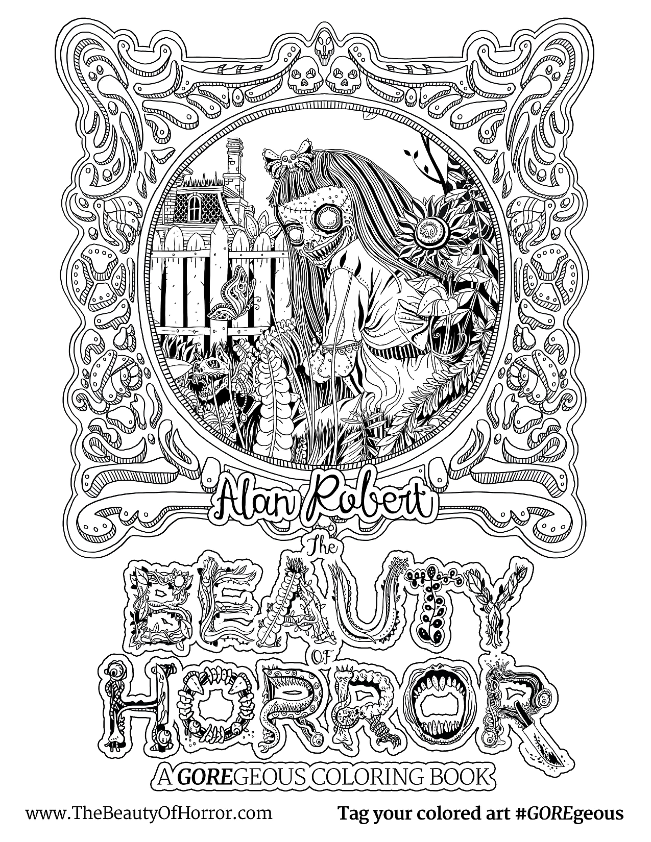 Alan Robert 39The Beauty of Horror II39 Coloring Book