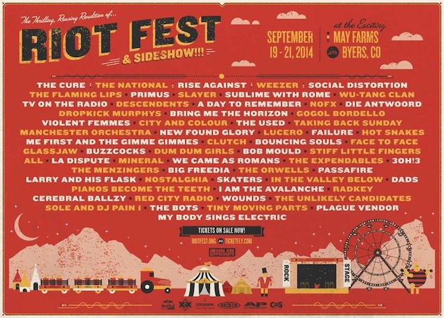 Riot Fest Chicago and Denver 2014 Lineups Announced