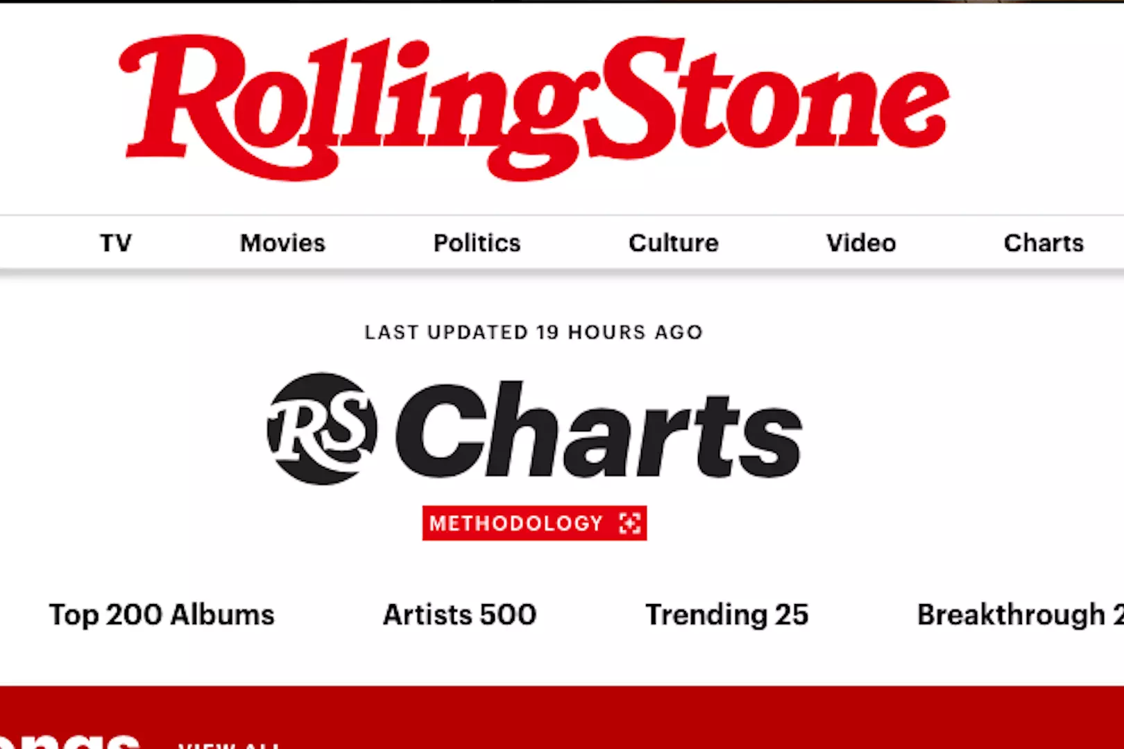 Rolling Stone Magazine Charts