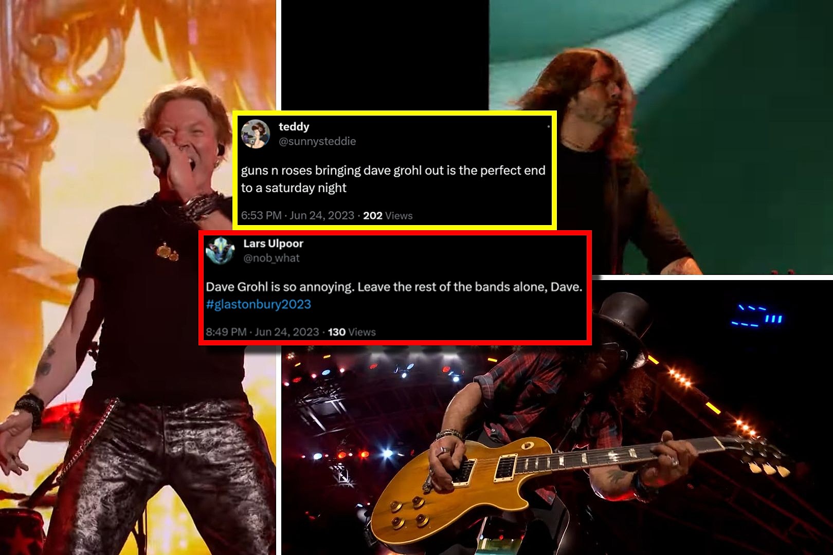 Guns N' Roses + Dave Grohl Glastonbury 2023 + Fan Reactions