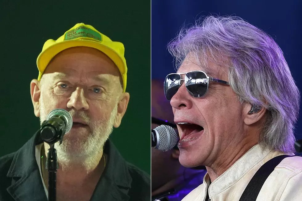 Watch Michael Stipe + Jon Bon Jovi Play R.E.M. at Harris Rally